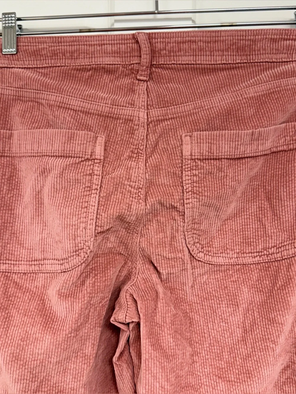 American Eagle Corduroy Pants Womens 6 Short Super High Rise Baggy Wide Leg Pink